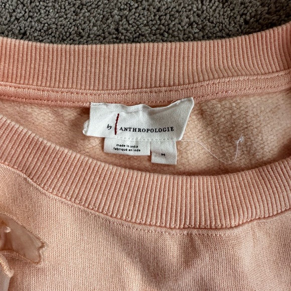 Anthropologie Floral Embellished Women’s Sleeveless Top - Peach-Medium - Picture 3 of 4